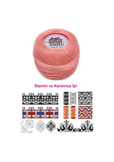 Kaplan Etamin Ve Kanaviçe İpi 8 No Kod/renk: 352 - Royaleks Çok Renkli