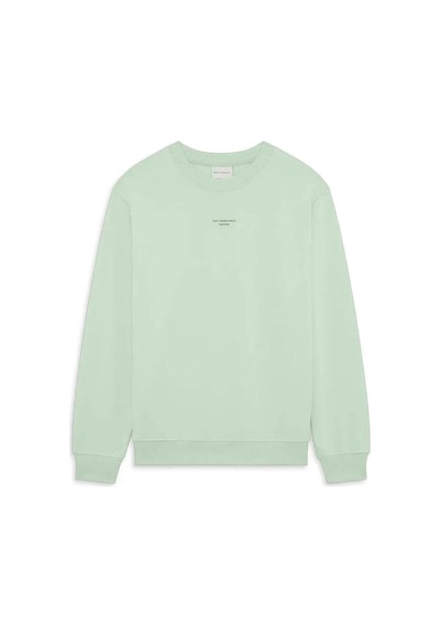American Rag Cie Erkekler Için Le Sweatshirt Slogan Classique - Kemik Renk Pamuk Yeşil