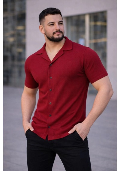 Wear Vexel Erkek Waffle Kumaş Kısa Kollu Düğmeli Açık Yaka Regular Fit Gömlek - Kırmızı Çok Renkli Wear Vexel Erkek Waffle Kumaş Kısa Kollu Düğmeli Açık Yaka Regular Fit Gömlek - Kırmızı Çok Renkli