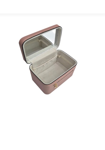 Aynalı Makyaj Çantası - Seyahat Organizer Kozmetik Çantası Ebat 21x15x13