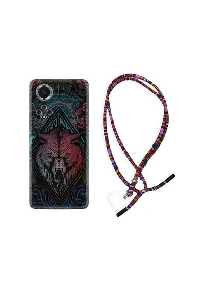 Huawei Nova 9 Kılıf Rasta Boyun Askılı Wolf 1658