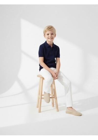 Zekids Erkek Çocuk Tasarım Pantolon-17166 Beyaz