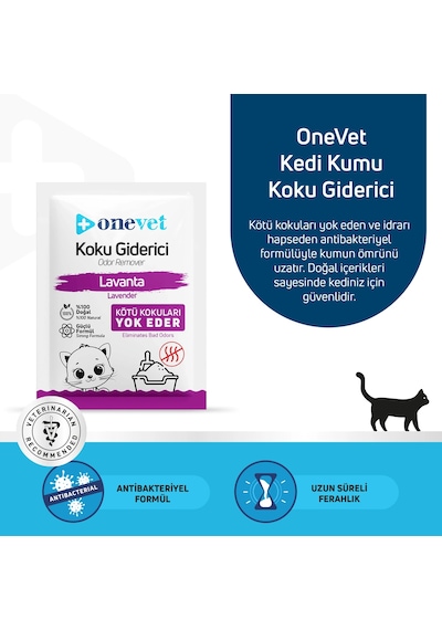 Onevet Kedi Kumu Koku Giderici 15x25 Gr Lavantalı