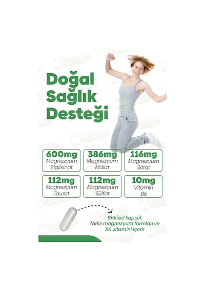 Aromel Magnezyum Plus Takviye Edici Gıda 60 Kapsül
