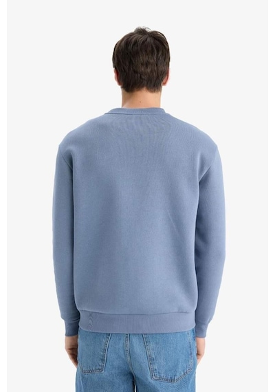 Defacto Regular Fit Bisiklet Yaka Basic Düz Kalın Sweatshirt T3777az25augr171 Gri