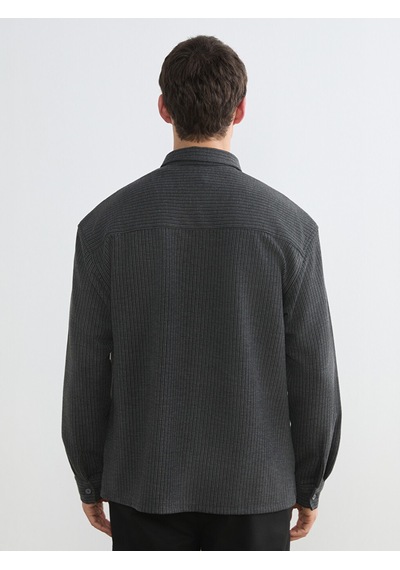 Lcw Vision Gri Regular Fit Dokulu Erkek Gömlek