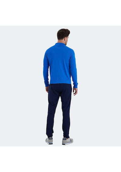 Slazenger RARELY Erkek Fermuarlı Dik Yaka Cepli Saks Mavi Eşofman Takımı
