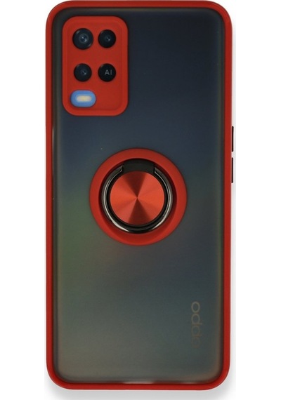 Oppo A54 4G Kılıf Montreal Yüzüklü Standlı Silikon Kılıf