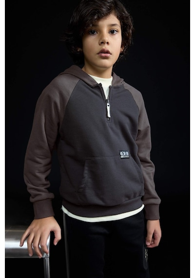 Defacto Oversize Kapüşonlu Baskılı Sweatshirt Erkek Çocuk G6135A826SP