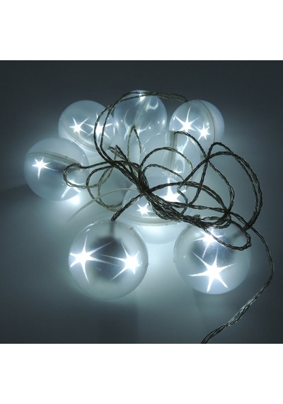 Yıldız Animasyonlu Beyaz Led 8 Top Işık Disko Küre Aydınlatma 220