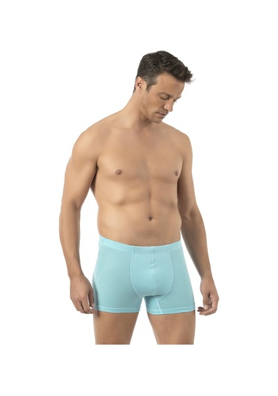 Özkan Underwear Özkan 12024 Erkek Pamuklu Likralı Süprem Esnek Rahat Boxer Şort Turkuaz