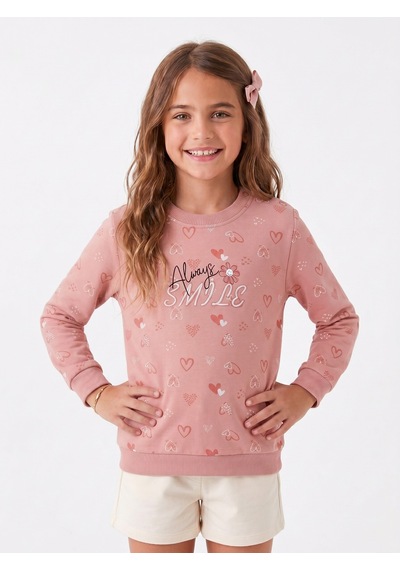 Onloox Kız Çocuk Gülkurusu Kız Çocuk Gülkurusu Pamuklu Bisiklet Yaka Regular Kalp Desenli Baskılı Sweatshirt 1.5-4 Yaş Onloox Kız Çocuk Gülkurusu Kız Çocuk Gülkurusu Pamuklu Bisiklet Yaka Regular Kalp Desenli Baskılı Sweatshirt 1.5-4 Yaş