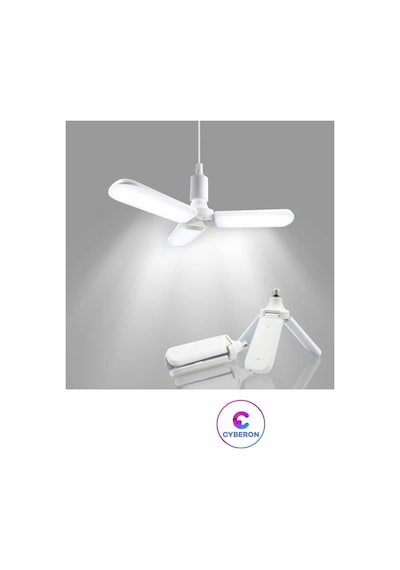3 Kanatlı Katlanabilir Pervane Led Ampul Beyaz Işık Aydınlatma Lambası Tekli Beyaz Işık E27 Led Ampu