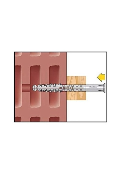 Mea Hbr Boşluklu Çerçeve Dübeli 10x115mm, 100 Adet Açık Gri