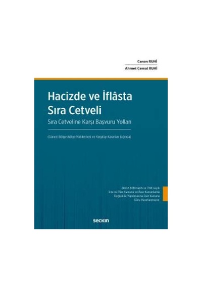 Hacizde ve İflasta Sıra Cetveli - Canan Ruhi -  Ahmet Cemal Ruhi - Seçkin Yayıncılık