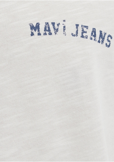 Mavi - Mavi Jeans Baskılı Ekru Tişört 0613577-70057
