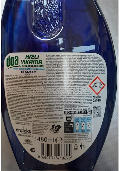 Doa Express Hızlı Yıkama Ultra Beyaz Sıvı Çamaşır Deterjanı 1480 Ml X 4 Adet