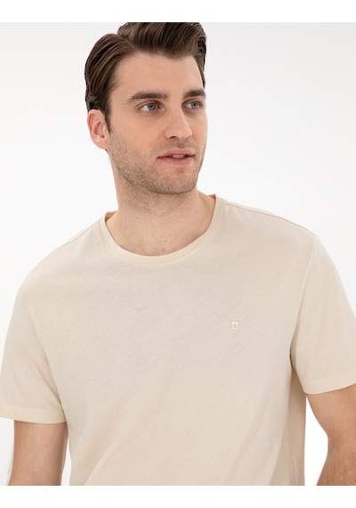 Pierre Cardin Erkek Bej Tişört Basic 50306980-vr011 Bej