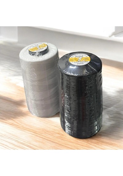Marka 120 No 5000 Mt Siyah Ve Beyaz Polyester Dikiş Ipliği 2 Adet