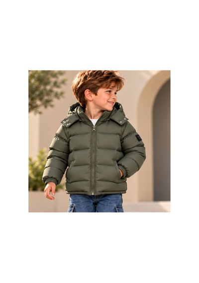Maxx Kleın Erkek Çocuk Haki Kapüşonlu Şişme Mont Fermuarlı Modern Tasarım Günlük Kışlık Çocuk Montu 2-3-4-6-8 Yaş Maxx Kleın Erkek Çocuk Haki Kapüşonlu Şişme Mont Fermuarlı Modern Tasarım Günlük Kışlık Çocuk Montu 2-3-4-6-8 Yaş