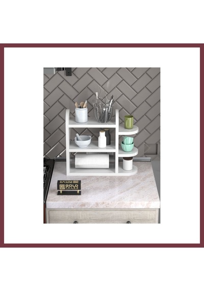 Storeşahin Baharatlık Havluluk Rafı Beyaz Shn0720