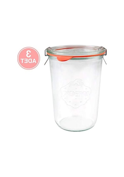 3 Adet 850 Ml Uzun Kavanoz Seti, Dayanıklı Ve Şık Tasarım 2.8 L