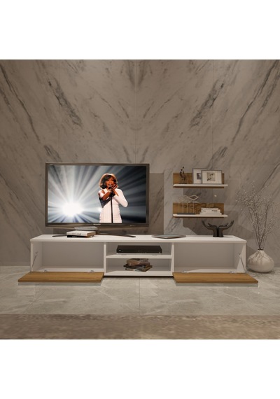 Decoraktiv Eko 4 Mdf Dvd Tv Ünitesi Tv Sehpası Beyaz - Pera