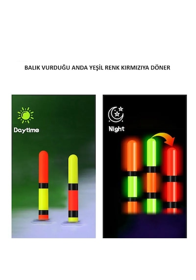 Renk Değiştiren Işıklı Şamandıra Akıllı Olta Şamandrası 10gr Şama