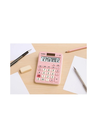 Casio Mx-12b-pk Pembe 12 Hane Masa Üstü Hesap Makinesi Çok Renkli