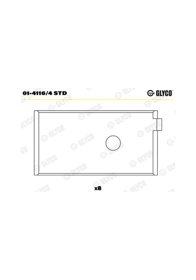 Kol Yatak - Fiat Punto, Panda, Tipo, Seicento, Fiorino, Cinquecento, Uno, Palio, Siena, Mobi, Egea - Glyco-0141164std 55975604