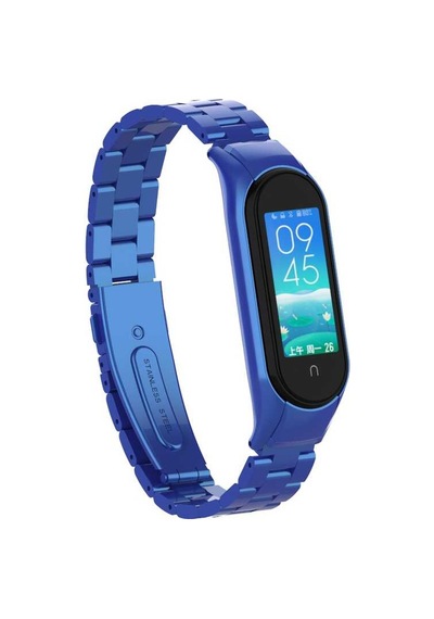 Xiaomi Mi Band 6 Uyumlu Krd-04 Metal Zore Kordon-lacivert