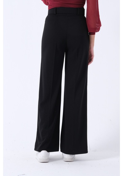 Feminist Siyah Bol Paça Pantolon 3974959