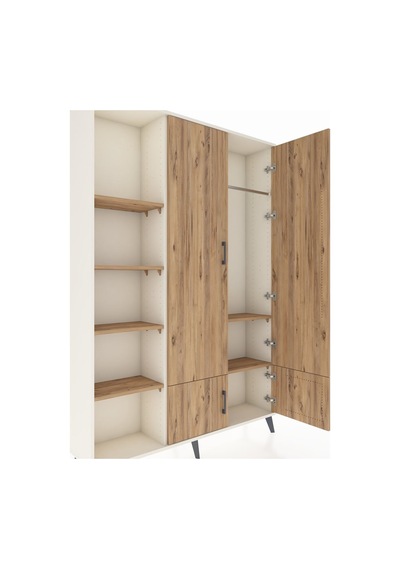 Arges Dolap 6 Raflı 4 Kapaklı Tek Askılı 132x30x195 Aytaşı-çam/çam Atlas Çam/atlas Çam Arges Dolap 6 Raflı 4 Kapaklı Tek Askılı 132x30x195 Aytaşı-çam/çam Atlas Çam/atlas Çam