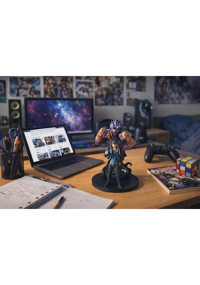 Jojo Anime Figür Jotaro Kujo & Star Platinum 21 Cm Koleksiyon Biblo Dekoratif Aksiyon Figürü