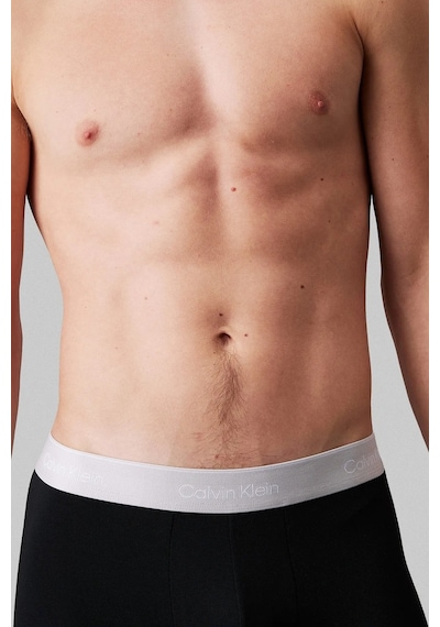 Calvin Klein Icon Cotton Stretch 3 Pack Trunk Erkek 3'lü Paket Pamuklu Boxer Siyah Siyah