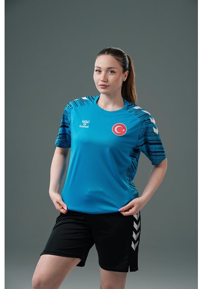 Hummel Milli Takım Line Antrenman Tişört Turkuaz