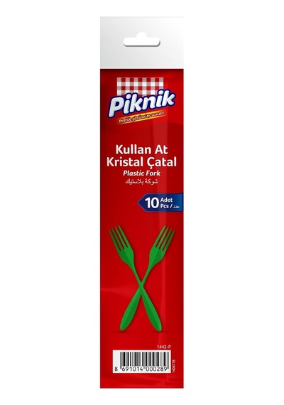Piknik Kullan-at Kristal Çatal 10&apos Lu Renk&apos Li 1442 Açık