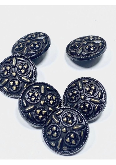 Trençkot Ceket Düğmesi / Metal Düğme / Antik Sarı / 2,5 Cm / 6 Lı