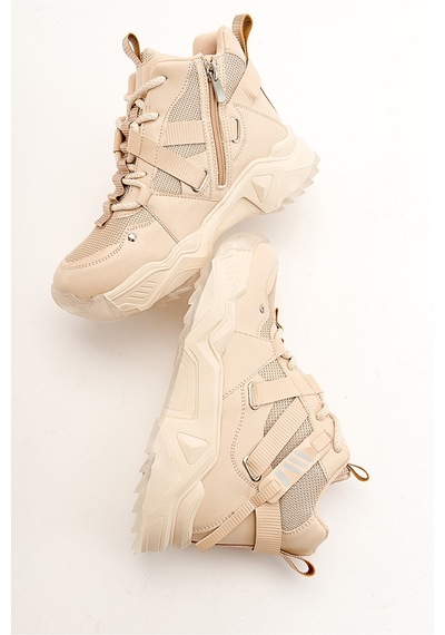 Luvishoes Clara Bej Rose Kadın Spor Bot Bej - Pembe