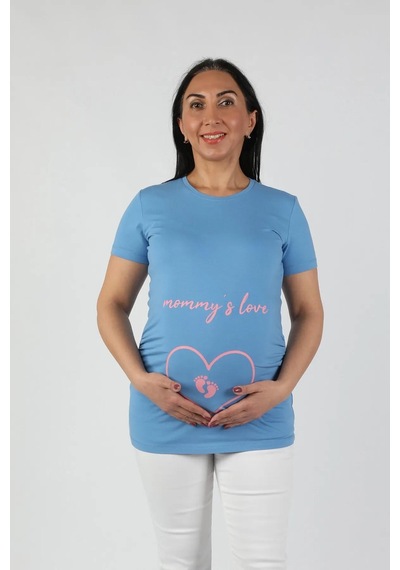 Balins Hamile Mommy Love Tişört Pembe Baskılı 001