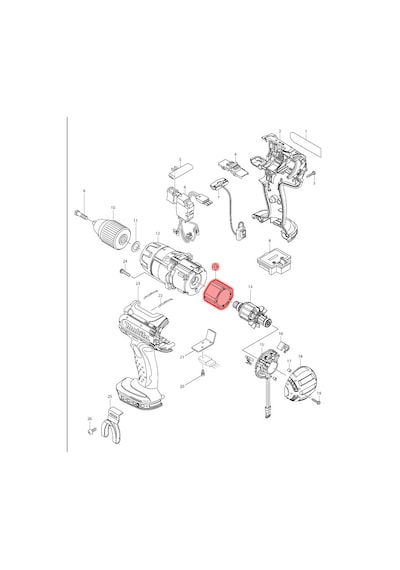 Makita BHP451 Yatak Ürün Kodu 638425-4