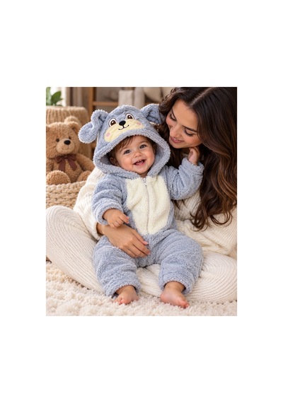 Messlife Sevimli Hayvan Figürlü Peluş Bebek Tulum Mavi - 931101167 Mavi
