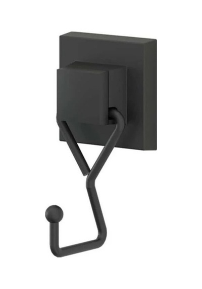 Tekno Tel Ef-237 Siyah Tekli Askı Bornozluk Yapışkanlı/vidalı Deliksiz Metal Banyo Askılığı Mat Siyah