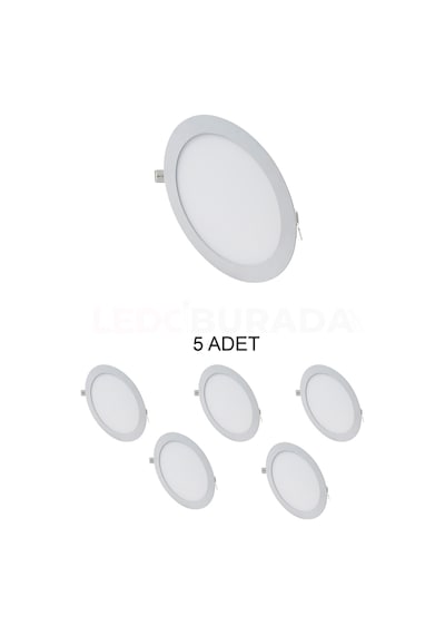 Cata Ct-5148 Slim Led Panel 15w Beyaz - 5 Li Paket Beyaz