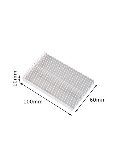6cm X 10cm X 1cm Alüminyum Metal Soğutucu Blok Radyatör Amfi Led Entegre Transistor Vga Ram Memory