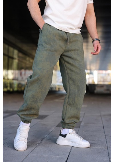 Madmext Haki Batik Desenli Jogger Eşofman Altı E6582 Haki