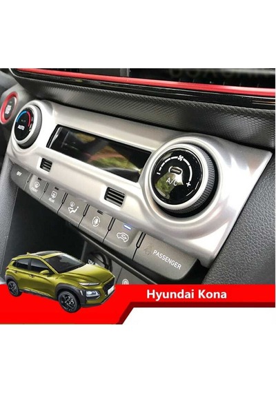 Hyundai Kona Klima Düğme Kaplama -   Silver