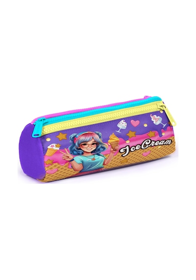 Coral High Kids Lila Turkuaz Dondurma Ve Anime Desenli 3 Lü Okul Çanta Seti Set0123773 Lila - Turkuaz