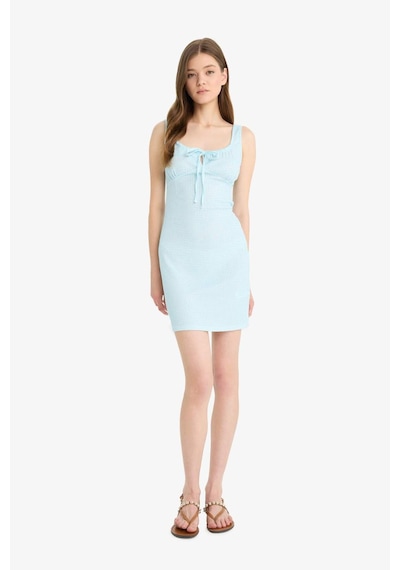 DeFacto Coool Bodycon Vücudu Saran Kare Yaka Pötikareli Bürümcük Askılı Mini Yazlık Elbise F2759AX25SMTR514 DeFacto Coool Bodycon Vücudu Saran Kare Yaka Pötikareli Bürümcük Askılı Mini Yazlık Elbise F2759AX25SMTR514