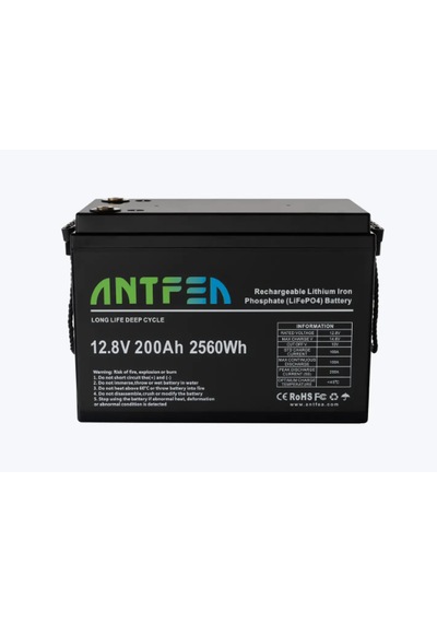 Antfea 12.8v200ah Abs Lityum Akü Lifepo4 Tv Sigortalı Akü